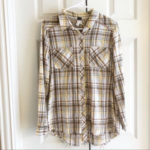 Free People Plaid Button Up - Size S
